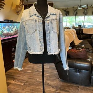 KanCan Light Blue Distressed Jean Jacket